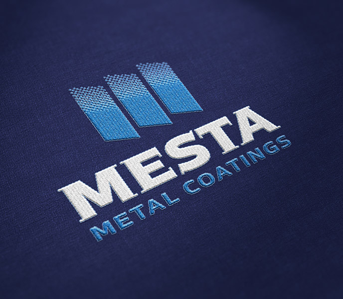 Mesta Metal Coatings fabric embroidered logo