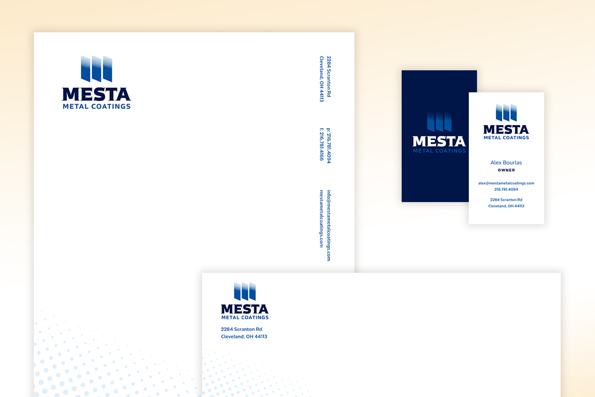 Mesta Metal Coatings stationery